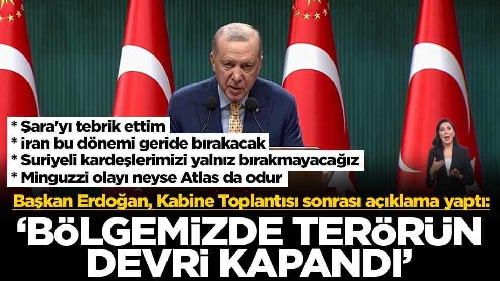 "Bölgemizde terörün devri kapandı" diyen Cumhurbaşkanı Erdoğan: Görüşmemizde Şara'yı tebrik ettim