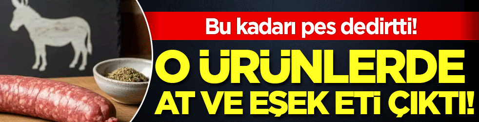 Bu kadarı pes dedirtti: O ürünlerden at ve eşek eti çıktı!