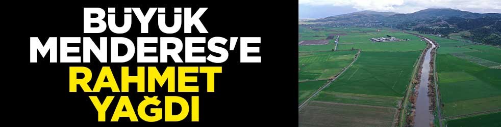 Büyük Menderes Nehri'ne rahmet yağdı