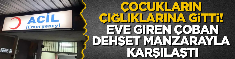 Çocukların çığlıklarına gitti! Eve giren çoban, dehşet manzarayla karşılaştı