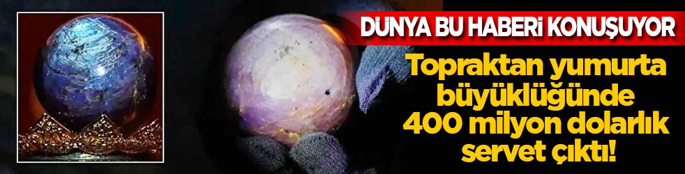Dünya bu taşı konuşuyor: Topraktan yumurta büyüklüğünde 400 milyon dolarlık servet çıktı