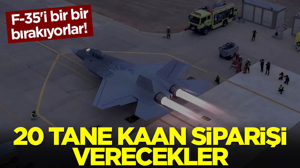 F-35'i bir bir bırakıyorlar! 20 adet Kaan siparişi verecekler