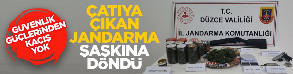 Güvenlik güçlerinden kaçış yok: Çatıya çıkan jandarma şaşkına döndü