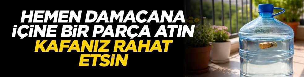 Hemen damacananın içine bir tane atın! Kafanız rahat etsin...