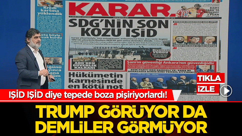 IŞİD IŞİD diye tepede boza pişiriyorlardı! Trump görüyor da DEMliler görmüyor