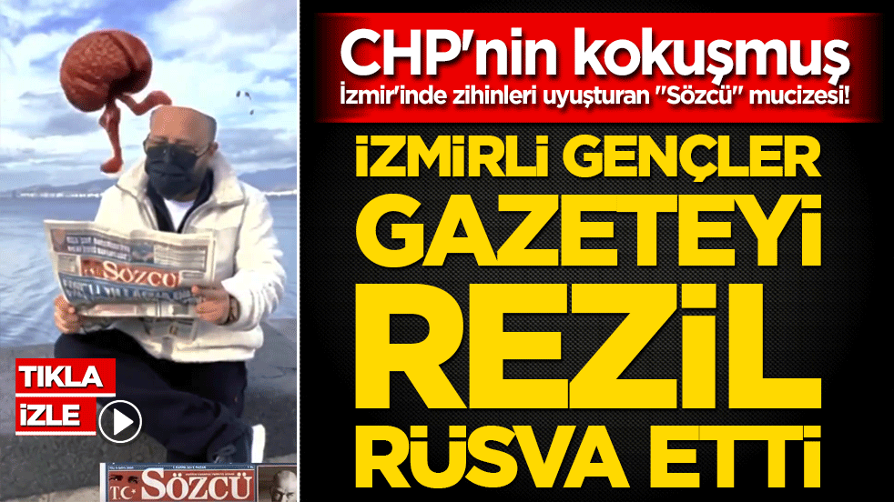 İzmir Körfezi'ndeki koku sorununa dert yananlar için şifa niyetine bir video! Sözcü Gazetesi'ni rezil rüsva ettiler