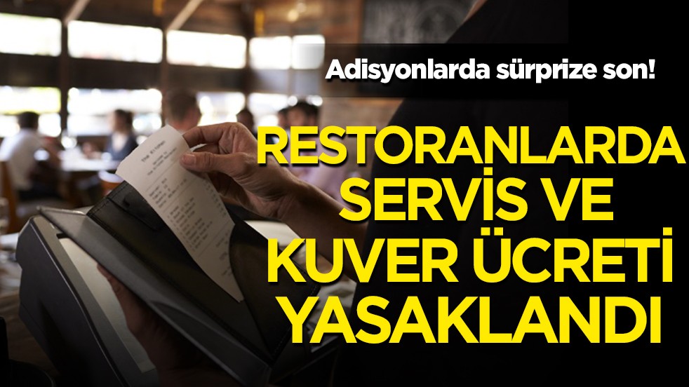 Kafe ve restoranlarda 'kuver' dönemi bitti: Ticaret Bakanlığı haksız ücrete "dur" dedi!