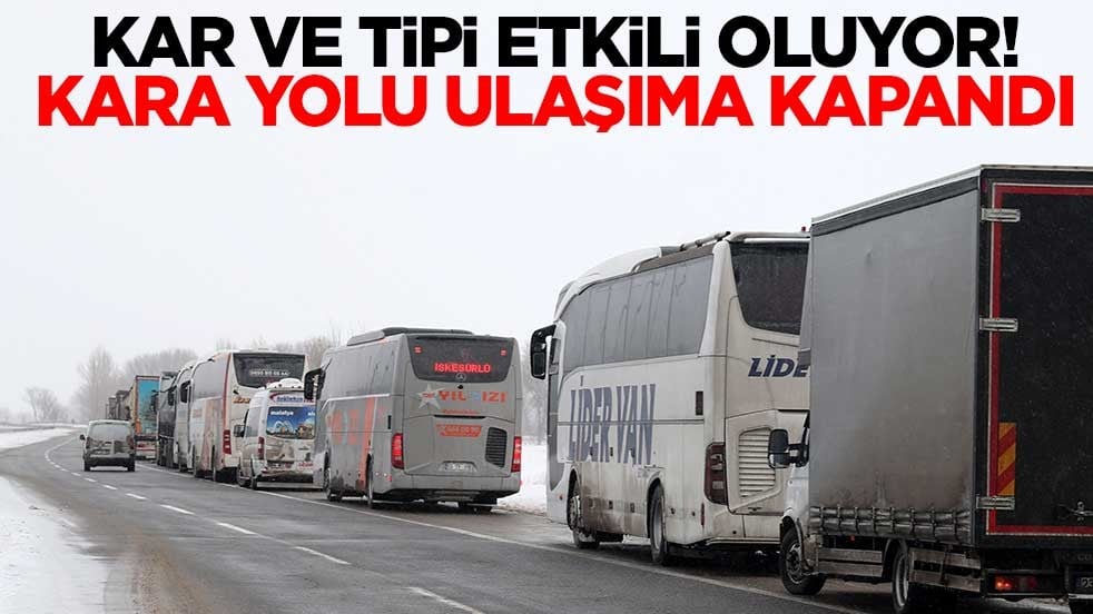 Kar ve tipi etkili oluyor! Sivas-Malatya kara yolu kapandı