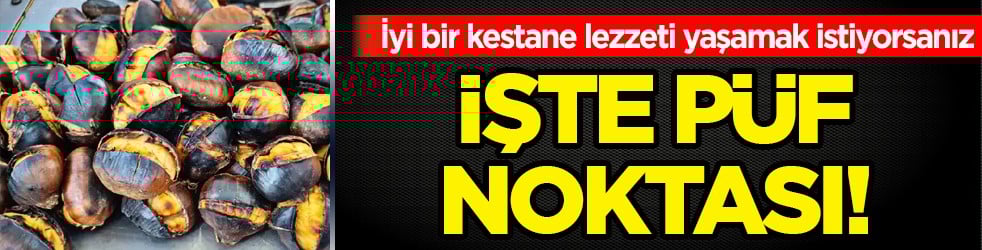 Kestaneyi mükemmel pişirmenin püf noktası meğer burada saklıymış! İnce detay...