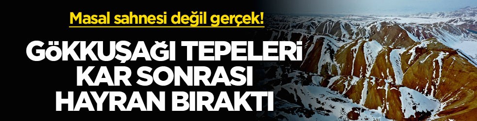 Masal sahnesi değil gerçek! Gökkuşağı Tepeleri kar sonrası hayran bıraktı
