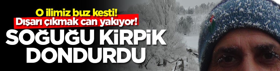O ilimiz buz kesti! Dışarı çıkmak can yakıyor! Soğukluk kirpik dondurdu