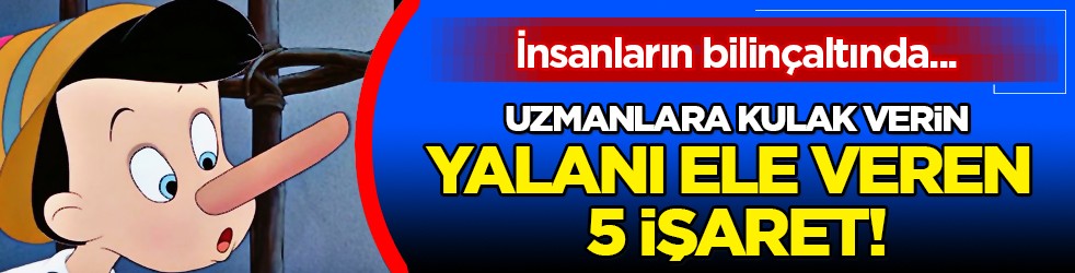 Ortalığı ayağa kaldırırsanız... Yalanı ele veren 5 işaret! Uzmanlar tek tek açıkladı
