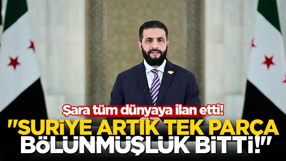 Suriye Cumhurbaşkanı Şara’dan tarihi mesaj: "Bu tüm Suriyelilerin kazancıdır!"