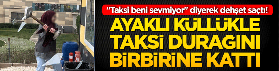 "Taksi beni sevmiyor" diyerek dehşet saçtı! Bursa Şehir Hastanesi'nde ayaklı küllükle taksi durağını birbirine kattı