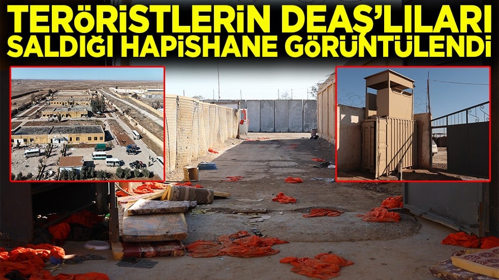 Teröristlerin DEAŞ'lıları saldığı hapishane görüntülendi
