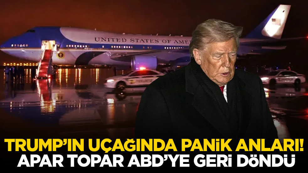 Trump’ın uçağında panik anları! Apar topar ABD’ye geri döndü