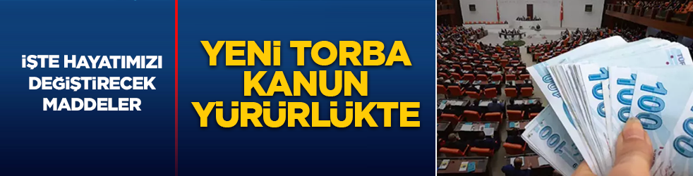 Yeni torba kanun yürürlükte: İşte hayatımızı değiştirecek maddeler