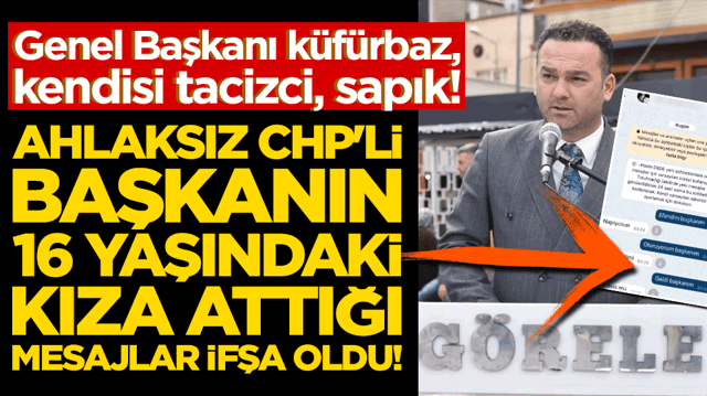 Ahlaksız CHP'li başkanın mesajları ifşa oldu! CHP'li G&ouml;rele Belediyesi'nde skandal