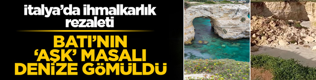 Batı&rsquo;nın &lsquo;aşk&rsquo; masalı denize g&ouml;m&uuml;ld&uuml;! İtalya&rsquo;da ihmalkarlık rezaleti: Simge yapı yerle bir oldu