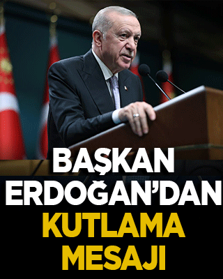 Erdoğan'dan şanlı orduya tebrik mesajı