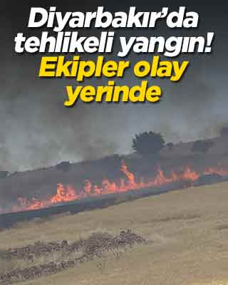 Diyarbakır’da tehlikeli yangın! Ekipler olay yerinde