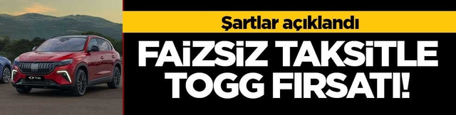 Faizsiz taksitle Togg fırsatı! Şartlar açıklandı