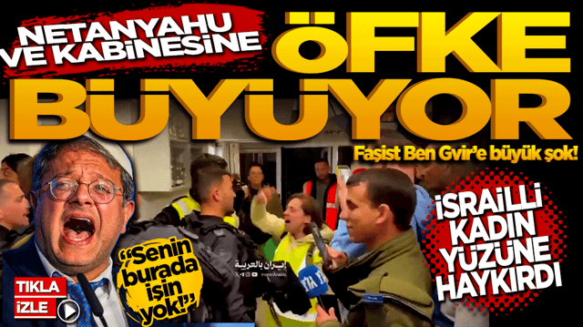 Faşist Ben Gvir&rsquo;e b&uuml;y&uuml;k şok! İsrailli kadın y&uuml;z&uuml;ne haykırdı &lsquo;Burada yerin yok&rsquo; Netanyahu ve kabinesine &ouml;fke b&uuml;y&uuml;yor