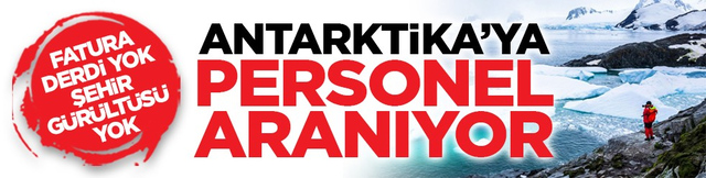 Fatura derdi yok, şehir g&uuml;r&uuml;lt&uuml;s&uuml; yok: Antarktika&rsquo;ya personel aranıyor