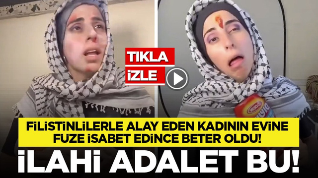 Filistinlilerle alay eden kadının evine f&uuml;ze isabet edince beter oldu! İlahi adalet bu!