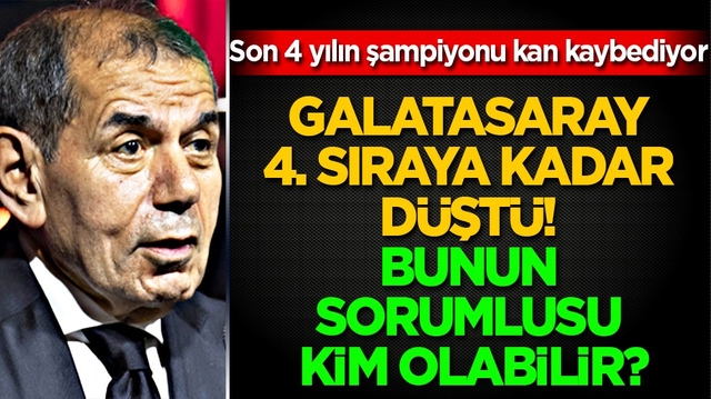 Gelmeyen transferler krize sebebiyet verse de... Galatasaray 4. sıraya kadar d&uuml;şt&uuml;! Bunun sorumlusu kim?