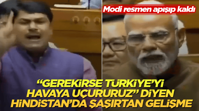 &ldquo;Gerekirse T&uuml;rkiye&rsquo;yi havaya u&ccedil;ururuz&rdquo; diyen Hindistan&rsquo;da şaşırtan gelişme! Modi resmen apışıp kaldı 