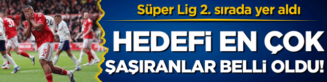 Hedefi en &ccedil;ok şaşıranlar belli oldu! S&uuml;per Lig'in 2. sırada yer aldı!