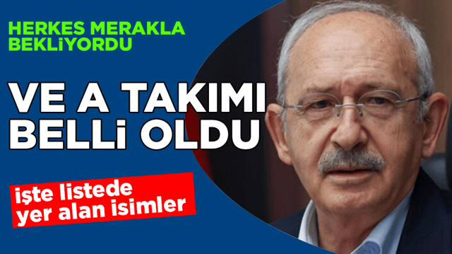 Herkes merakla bekliyordu! Ve Kılı&ccedil;daroğlu&rsquo;nun A Takımı belli oldu! İşte listede yer alan isimler