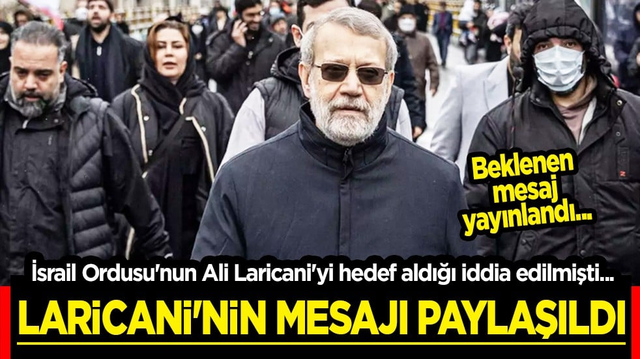 İran, İsrail'in '&Ouml;ld&uuml;rd&uuml;k' dediği Laricani'nin mesajını paylaştı! Katil İsrail'e bir tokat daha...