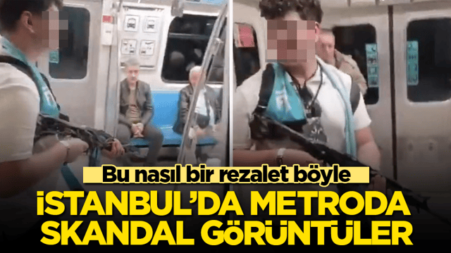 İstanbul&rsquo;da metroda skandal g&ouml;r&uuml;nt&uuml;ler! Bu nasıl bir rezalet b&ouml;yle