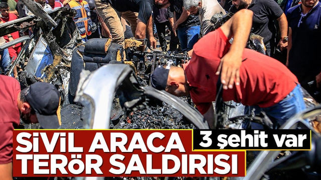 Katil ter&ouml;ristler sivil araca saldırdı! 3 şehit var