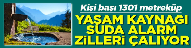 Kişi başı 1301 metrek&uuml;p Yaşam kaynağı suda alarm zilleri &ccedil;alıyor