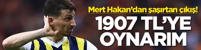 Mert Hakan&rsquo;dan şaşırtan &ccedil;ıkış! 1907 TL'ye oynarım