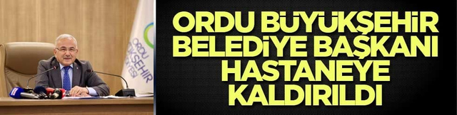 Ordu B&uuml;y&uuml;kşehir Belediye Başkanı G&uuml;ler hastaneye kaldırıldı
