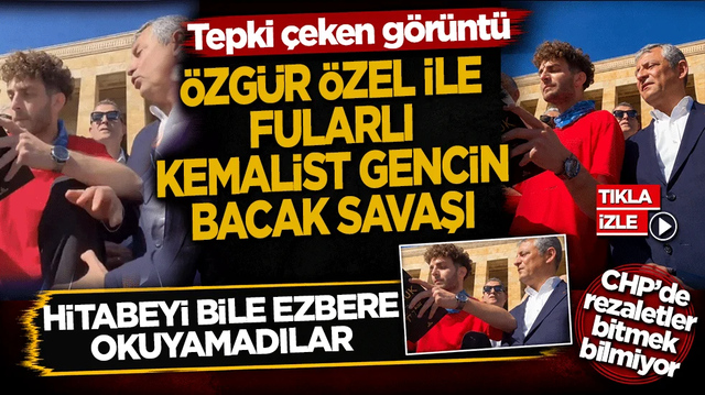 &Ouml;zg&uuml;r &Ouml;zel ile fularlı Kemalist gencin bacak savaşı: Gen&ccedil;liğe hitabeyi bakmadan okuyamıyorlar