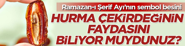 Ramazan ayının sembol besini: Hurma &ccedil;ekirdeğinin faydalarını biliyor muydunuz?
