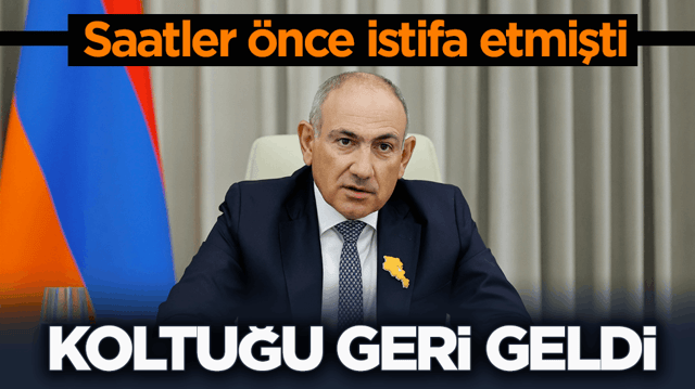 Saatler &ouml;nce istifa etmişti! Paşinyan'ın koltuğu geri geldi