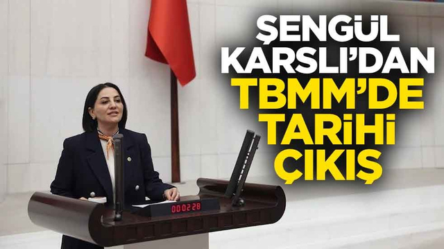 Şeng&uuml;l Karslı&rsquo;dan TBMM&rsquo;de tarihi &ccedil;ıkış