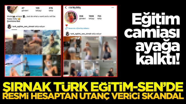 Şırnak T&uuml;rk Eğitim-Sen&rsquo;de resmi hesaptan utan&ccedil; verici skandal: Eğitim camiası ayağa kalktı!