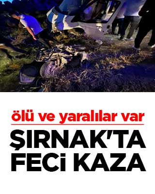 Şırnak'ta feci kaza: Ölü ve yaralılar var