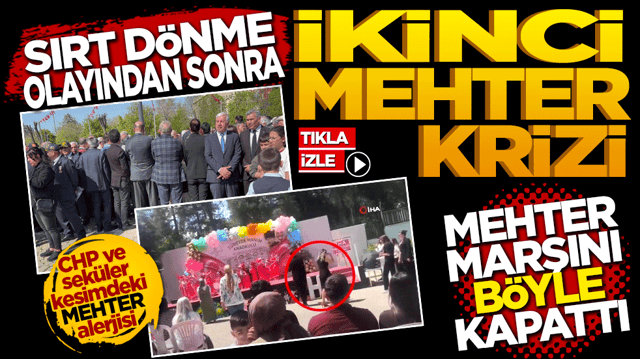 Sırt d&ouml;nme eyleminden sonra ikinci mehter krizi! Mehter marşını b&ouml;yle kapattı