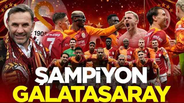 S&uuml;per Lig'de şampiyon Galatasaray