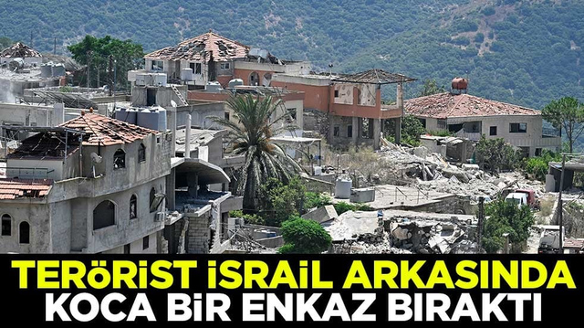 Ter&ouml;rist İsrail arkasında koca bir enkaz bıraktı