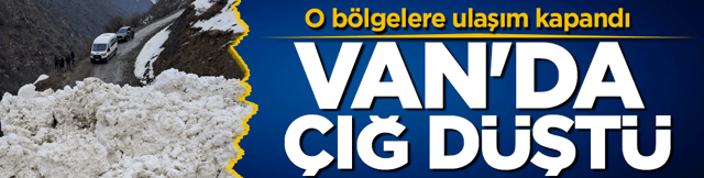Van'da &ccedil;ığ d&uuml;şt&uuml;! O b&ouml;lgelere ulaşım kapandı!