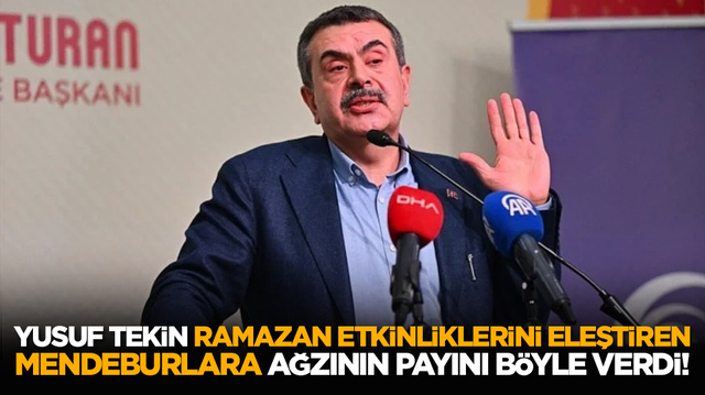Yusuf Tekin, Ramazan etkinliklerini eleştiren mendeburlara ağzının payını b&ouml;yle verdi!
